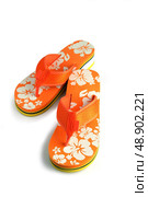 Orange flip-flops. Стоковое фото, агентство Ingram Publishing / Фотобанк Лори