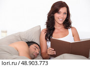 Couple in bed. Стоковое фото, агентство Ingram Publishing / Фотобанк Лори