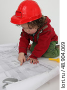 Child architect. Стоковое фото, агентство Ingram Publishing / Фотобанк Лори