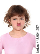 little girl pouting. Стоковое фото, агентство Ingram Publishing / Фотобанк Лори