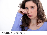 young woman crying. Стоковое фото, агентство Ingram Publishing / Фотобанк Лори
