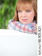 Portrait of blonde woman. Стоковое фото, агентство Ingram Publishing / Фотобанк Лори