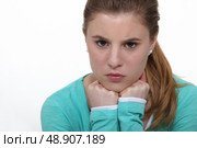 Angst ridden teenage girl. Стоковое фото, агентство Ingram Publishing / Фотобанк Лори