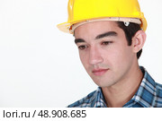 Young construction worker. Стоковое фото, агентство Ingram Publishing / Фотобанк Лори