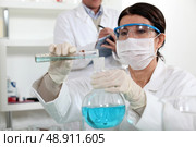 scientists working in a lab. Стоковое фото, агентство Ingram Publishing / Фотобанк Лори