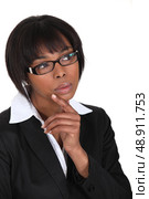 Thinking businesswoman. Стоковое фото, агентство Ingram Publishing / Фотобанк Лори