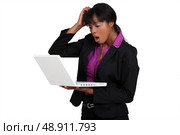 Businesswoman looking alarmed. Стоковое фото, агентство Ingram Publishing / Фотобанк Лори