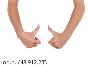 Thumbs-up gesture. Стоковое фото, агентство Ingram Publishing / Фотобанк Лори