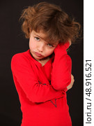 unhappy little girl. Стоковое фото, агентство Ingram Publishing / Фотобанк Лори