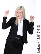 Excited businesswoman. Стоковое фото, агентство Ingram Publishing / Фотобанк Лори