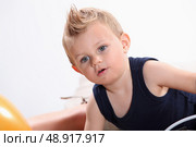 Little boy with a tuft. Стоковое фото, агентство Ingram Publishing / Фотобанк Лори