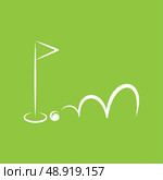 small flag on green background. Стоковая иллюстрация, агентство Ingram Publishing / Фотобанк Лори