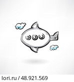 airship grunge icon. Стоковая иллюстрация, агентство Ingram Publishing / Фотобанк Лори