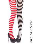 Striped leggings isolated on the white. Стоковое фото, агентство Ingram Publishing / Фотобанк Лори