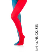 Colourful leggings isolated on the white. Стоковое фото, агентство Ingram Publishing / Фотобанк Лори