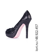 Black woman shoes isolated on white. Стоковое фото, агентство Ingram Publishing / Фотобанк Лори
