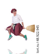 Funny scotsman isolated on the white background. Стоковое фото, агентство Ingram Publishing / Фотобанк Лори