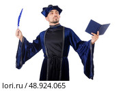 Wizard isolated on the wise background. Стоковое фото, агентство Ingram Publishing / Фотобанк Лори