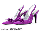 Female shoes on white background. Стоковое фото, агентство Ingram Publishing / Фотобанк Лори
