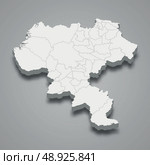 3d map of Cauca is a department of Colombia. Стоковая иллюстрация, иллюстратор Максим Гребешков / Фотобанк Лори