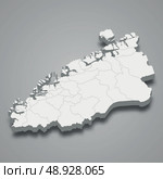 3d isometric map of More og Romsdal is a county of Norway. Стоковая иллюстрация, иллюстратор Максим Гребешков / Фотобанк Лори
