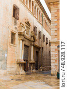 Valencia Patriarca museum in Calle Nau Nave street in Spain. Стоковое фото, агентство Ingram Publishing / Фотобанк Лори