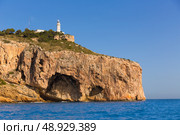 Javea Cabo de la Nao Lighthouse cape in Xabia Mediterranean Alicante at Spain. Стоковое фото, агентство Ingram Publishing / Фотобанк Лори
