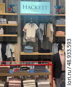 Hackett London men's clothing display in Valencia. Редакционное фото, фотограф Данил Руденко / Фотобанк Лори