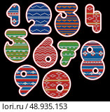 knitted numerals. Стоковая иллюстрация, агентство Ingram Publishing / Фотобанк Лори