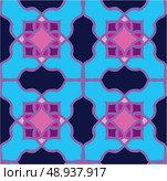 seamless pattern - classical arabic stained-glass window ornament. Стоковая иллюстрация, агентство Ingram Publishing / Фотобанк Лори