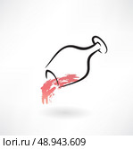 wine pours grunge icon. Стоковая иллюстрация, агентство Ingram Publishing / Фотобанк Лори