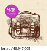 Sketch gentlemen accessory. Hand drawn men illustration. Стоковая иллюстрация, агентство Ingram Publishing / Фотобанк Лори