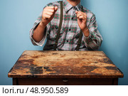 Lumberjack ready for a fight. Стоковое фото, агентство Ingram Publishing / Фотобанк Лори