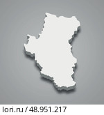 3d isometric map of Tuyen Quang Province of Vietnam. Стоковая иллюстрация, иллюстратор Максим Гребешков / Фотобанк Лори