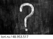 question mark on blackboard. Стоковое фото, агентство Ingram Publishing / Фотобанк Лори