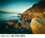 Mountains and sea at sunset. Crimea landscape. Nature background. Стоковое фото, агентство Ingram Publishing / Фотобанк Лори