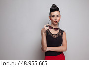 Handsome model in formal dress with makeup and hairstyle. copy space and text space. Стоковое фото, агентство Ingram Publishing / Фотобанк Лори