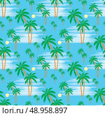 Seamless palm pattern. Стоковая иллюстрация, агентство Ingram Publishing / Фотобанк Лори