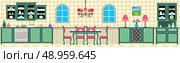 Dining room and kitchen. Стоковая иллюстрация, агентство Ingram Publishing / Фотобанк Лори