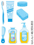 Set of  things for bathing. Стоковая иллюстрация, агентство Ingram Publishing / Фотобанк Лори