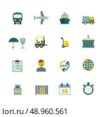 International coordination logistics  24hours worldwide container delivery service flat icons internet symbols pictograms collection isolated vector illustration. Стоковая иллюстрация, агентство Ingram Publishing / Фотобанк Лори