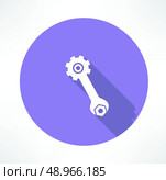 wrench and nut icon Flat modern style vector illustration. Стоковая иллюстрация, агентство Ingram Publishing / Фотобанк Лори