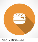 Hamburger icon Flat modern style vector illustration. Стоковая иллюстрация, агентство Ingram Publishing / Фотобанк Лори