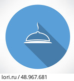 dish with lid icon. Flat modern style vector illustration . Стоковая иллюстрация, агентство Ingram Publishing / Фотобанк Лори