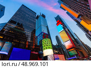 Times Square Manhattan New York all the ads deleted US. Стоковое фото, агентство Ingram Publishing / Фотобанк Лори