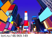 Times Square Manhattan New York all the ads deleted US. Стоковое фото, агентство Ingram Publishing / Фотобанк Лори