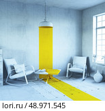 concept art - style interior. 3d rendering. Стоковое фото, агентство Ingram Publishing / Фотобанк Лори