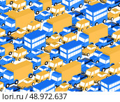 A stylized image of the urban automobile traffic in the big city. Стоковая иллюстрация, агентство Ingram Publishing / Фотобанк Лори