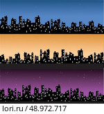 Various variants of houseson the sky. Стоковая иллюстрация, агентство Ingram Publishing / Фотобанк Лори