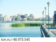 Beautiful view of the wedding palace of the city of Kazan on the river Kazanka. Russia. Стоковое фото, фотограф Константин Лабунский / Фотобанк Лори